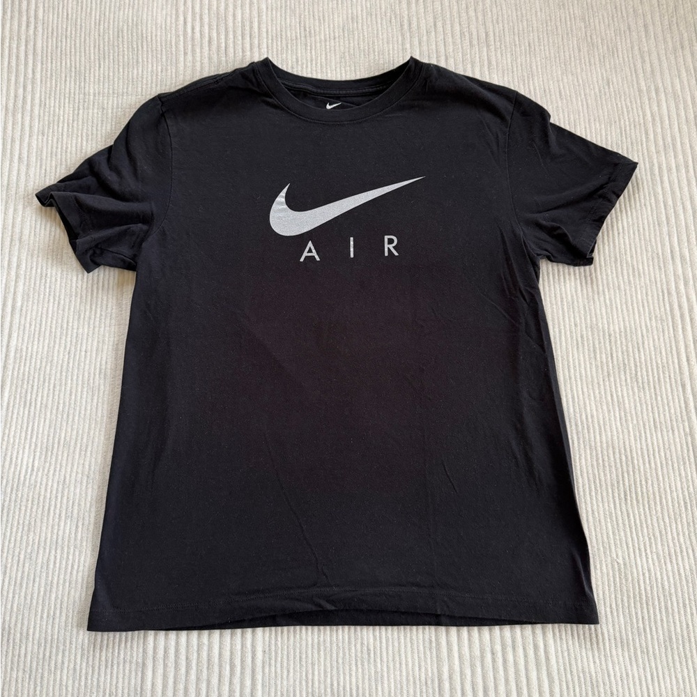 Nike Black Short Sleeve Tee with Silver Logo